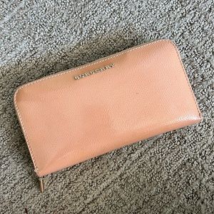 Authentic Burberry Patent Continental Zip Wallet